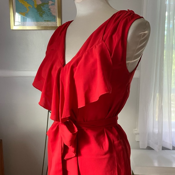 Red Dress - eShakti. Size 4/6 - Picture 7 of 9